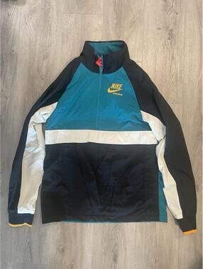 Vintage Nike Track Jacket Blue 1/4 Zip Pullover Lightweight Mens SZ SMALL Retro